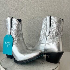 Lane Silver Ankle Boots for Women